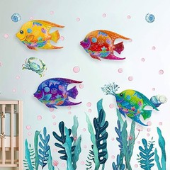 9 Inches Metal Fish Wall Art Coastal Beach Nautical Hanging Decor 4, Fish-A