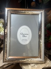 Vintage Christian Dior Silver Tone Picture Photo Frame 6 1/2″ x 8 1/2″
