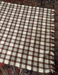 L.L. BEAN 100% Virgin Wool Throw, 58”x52”, Fringe, Great Colors, NWOT