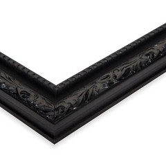 ArtToFrames 1.5″ Custom Poster Frame Black Engraved Wood 4055 Large