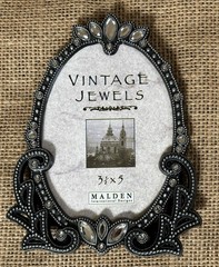 Malden Vintage Jewels Small Picture Frame Ornate Rhinestone Gems Glam Retro