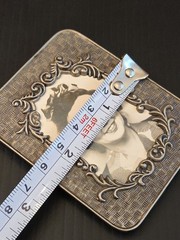 Minature Pewter Metal Picture Frame 3″ x 2.5″ For 2″ x 1.5″ Photo No Glass VTG