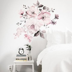 Accessories Sticker Decals Decor Decoration Flower Home Living Room Pink