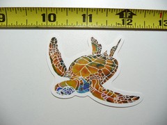 SEA TURTLE NICE COLORS SMALL STICKER DECAL TOURISM TOURIST STATE VACATION LAPTOP
