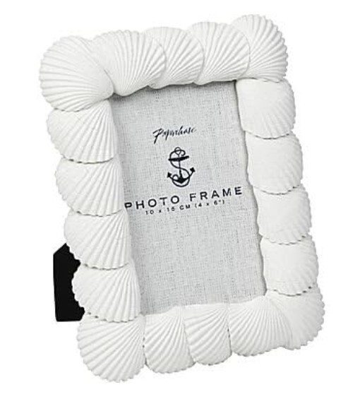 Paperchase Nautical Anchors Ahoy Photo Frame 4×6, White Shell, English Design