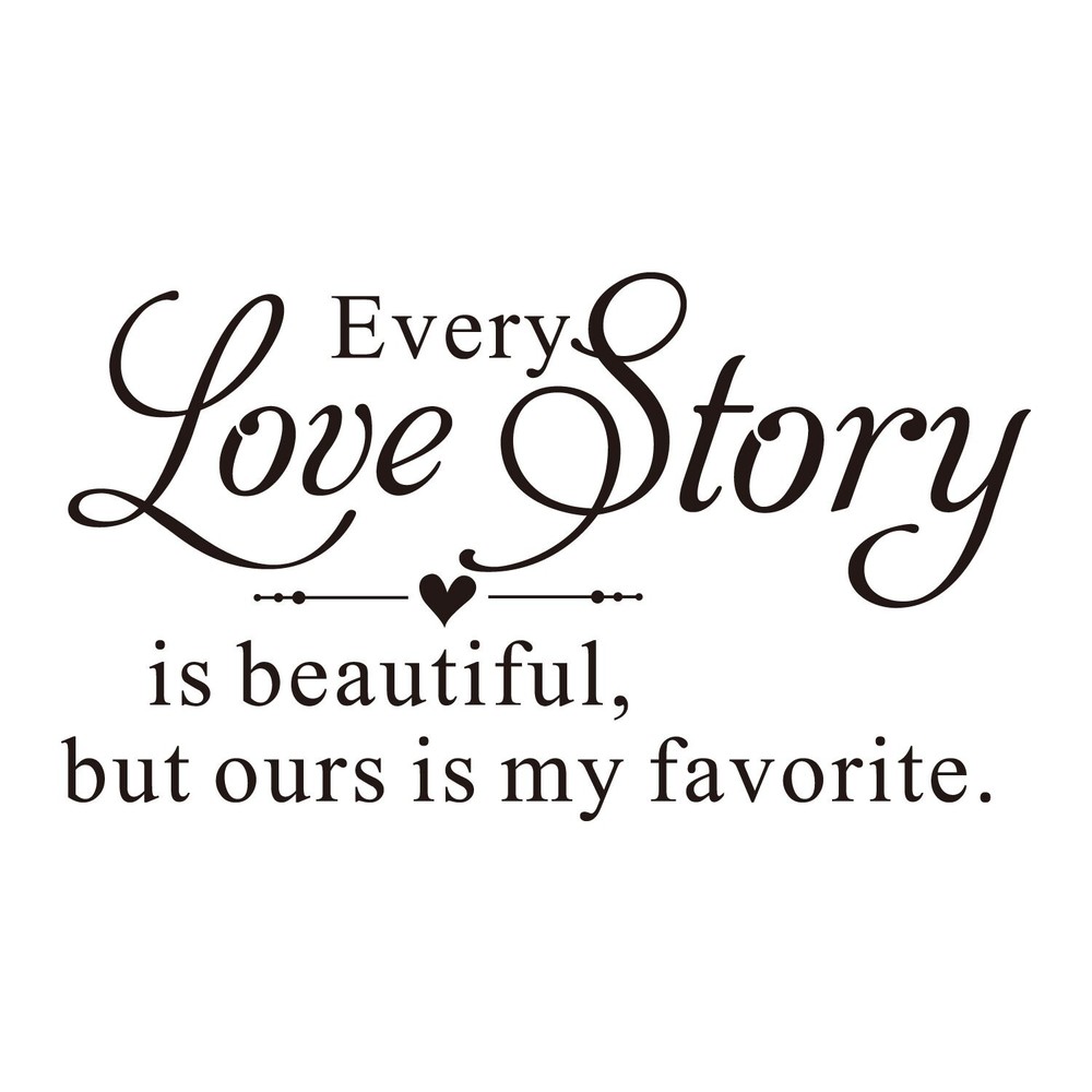 Every Love Story is Beautiful but Ours is My Favorite – Carved Pure Black Vin…