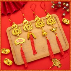 28 pcs Snake Charm Red Hanging Knot Good Luck Charms Pendants 2025 Chinese Ne…