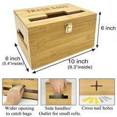 Trash Bag Dispenser with Handles, Garbage Bag Holder for Standard 13/30 Gallo…
