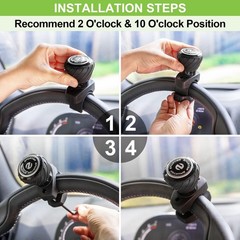 Spurtar Steering Wheel Knob Universal Car Suicide Knob Power Handle Spinner Fit