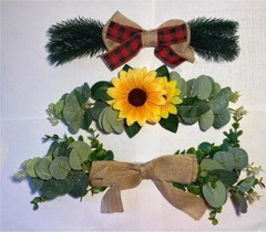 Front Door Welcome Sign Interchangeable Hanging Wreath Outdoor Wall Decor Spring