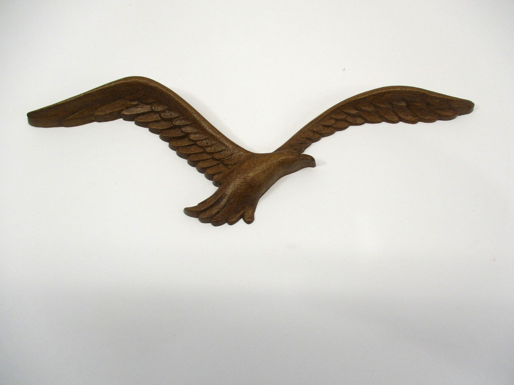 Vtg 1981 Homco Brown Flying Seagull Plastic Wall Decor 9.75″ Replacement #1619