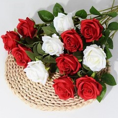 20× Red Roses Artificial Flowers Realistic Bouquet Home Decor Valentine Gifts US