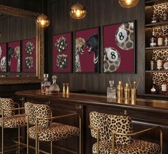 3Pcs Trendy Red Leopard Canvas Wall Art Unframed 12x16in