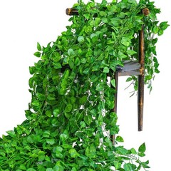 12Pack 86in Artificial Vine Leaves Green Hanging Fake Plants for Home Decor