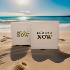 Motivational Canvas Wall Art, Your Time Is Now 2 Pcs