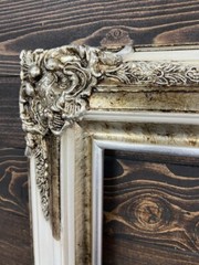 12 X 18 In Stock-Classic ornate wood frame, White frame, silver leaf frame.