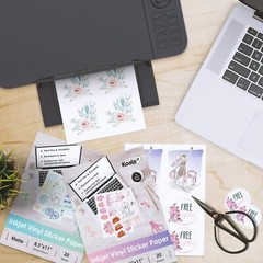 Koala Printable Vinyl Sticker Paper Waterproof Bulk 200 Matt Inkjet Laser Print