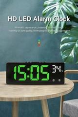 LED Voice‑control Digital Alarm Clock with Dual Alarms, Snooze and 12/24h Displa