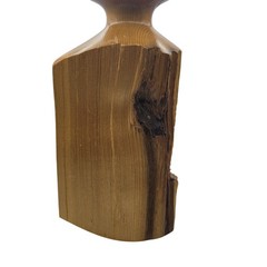 Kenneth H Schuster Hand Carved Wood Candle Holder Upper Peninsula Michigan