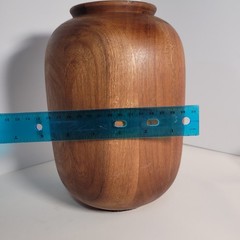 Hearth and Hand solid wood vase set without glass inserts. Segmented wood design