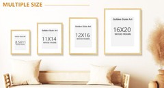 Wooden Picture Frames with Plexiglass for Wall Mounting Beige