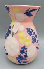 ANTHROPOLOGIE “CARMO” STONEWARE CERAMIC 6″ VASE— RETIRED DESIGN 20