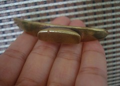 Solid Brass Metal Simple Arc Shape Chopsticks Pen Rest Stand