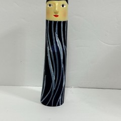 Bohemian Spring Family Cute Girls Face Bud Vase Hand Painting Art Home Decor
