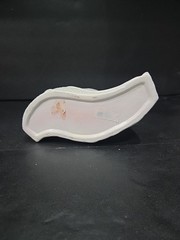 Organic White Vase Textured Wavy Triangle Unique Minimalism MCM