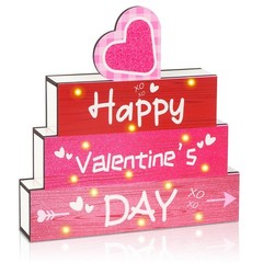 Valentine’s 0.1 inches (L) x (W) x 0.5 (H), Red and Pink