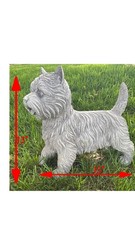 West Highland Terrier Statue for Home or Garden 15″ x 13″ Dog Statue Decor