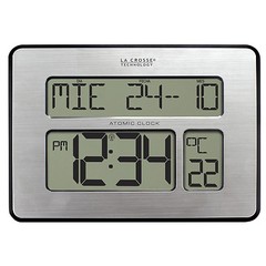 513-1419 La Crosse Technology 2″ Numbers Atomic Digital Wall Clock – Open Box