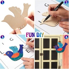 8 Pcs Bird Wooden Wind Chime Crafts Mother’s Day Crafts for Kids to Make, Spring
