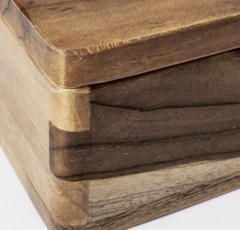 *NEW* 8″L x 6″W x 3″H Teak Wood Box Natural – Threshold – Studio McGee