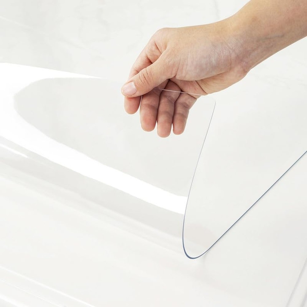 Warmstar Clear Table Protector, 44 x 72 Inch, 1.5mm Thick PVC, Rectangle, Des…