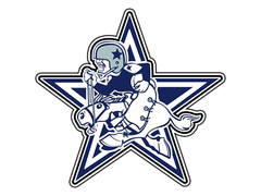 #0577 Dallas Cowboys Retro Logo Football Sticker Waterproof Vinyl Decal Die-Cut