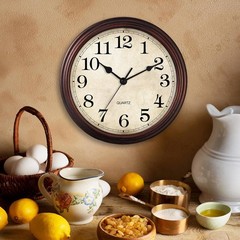 Decorative 9-Inch Silent Clock – Ideal for Living Room, Bedrooms, and Kitchens