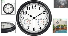 13-Inch Stylish Vintage Outdoor Clock – Waterproof, Silent, with Large Numbers