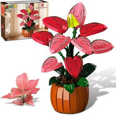 Flowers Botanicals Bonsai Building Set – Artificial Bonsai Potted Plants for Hom