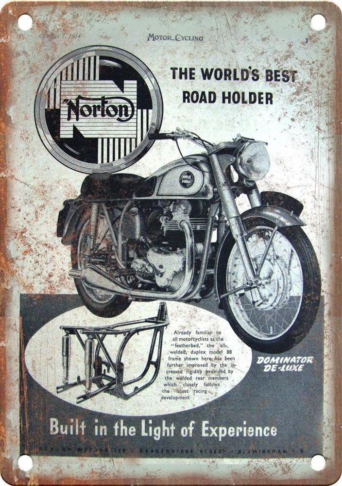 Motorcycle Metal Sign Aluminum Vintage Reproduction 8×12 Inch Wall Decor