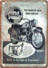 Motorcycle Metal Sign Aluminum Vintage Reproduction 8×12 Inch Wall Decor