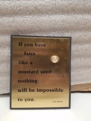 If You Have Faith Like a Mustard Seed Gold Free Standing Plaque (B)