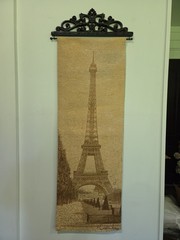 Eiffel Tower Paris France Tapestry Wall Hanging Panel by Artist Cristin Atria