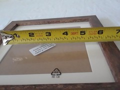 Walnut Colored Wood Frame Tabletop Under Plex Glass – New 8 x 8 in NEW