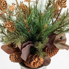 21″ Artificial Mixed Pine, Pine Cone and Eucalyptus Bundle