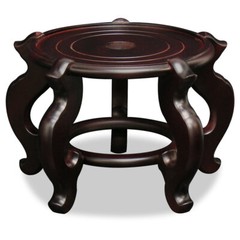 US Seller – 12.5 Inch Dark Brown Chinese Wooden Planter Stand