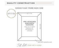 MCS Canvas Float Frames 12×16 Frame, Walnut Woodgrain for Finished Canvases