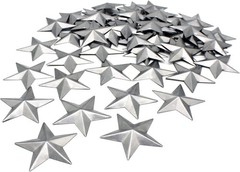 Galvanized Silver Stars Decor. Primitive Small Metal Barn Star for Crafts Dec…