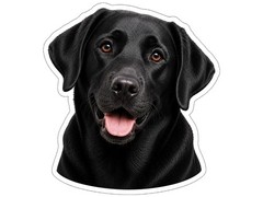 Labrador Retriever Dog Decal Sticker Weather Resistant Car Laptop Window