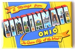 Greetings from Cincinnati Ohio FRIDGE MAGNET travel souvenir «style A»